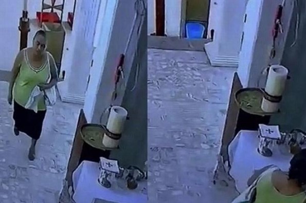 Mujer se roba el vino de consagrar en iglesia de Veracruz (+video)